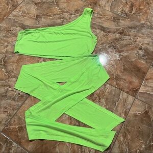 SHEIN CURVE Plus Solid One Shoulder Tie Detail Top